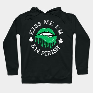 st patricks Pi Day Funny Kiss me I'm 3.14 Pirish Teacher Tee Hoodie